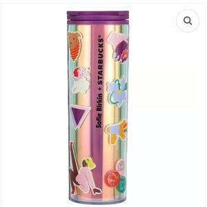 Starbucks Iridescent Tumbler with Purple Lid